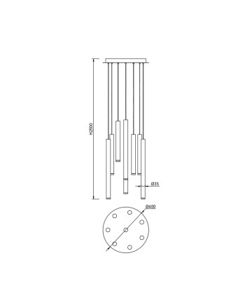 CALA * LÁMPARA BASE REDONDA 8L LED COLANTES - VARIADO